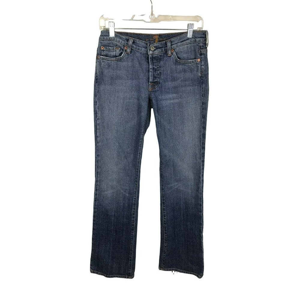 7 For All Mankind Jeans Women's 28 Boy Cut Medium Wash